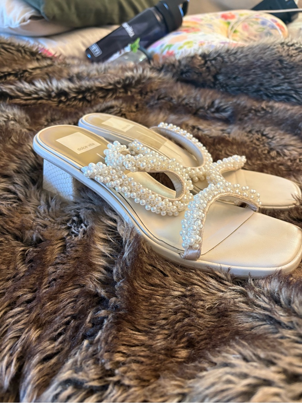 Dolce vida heels w pearls